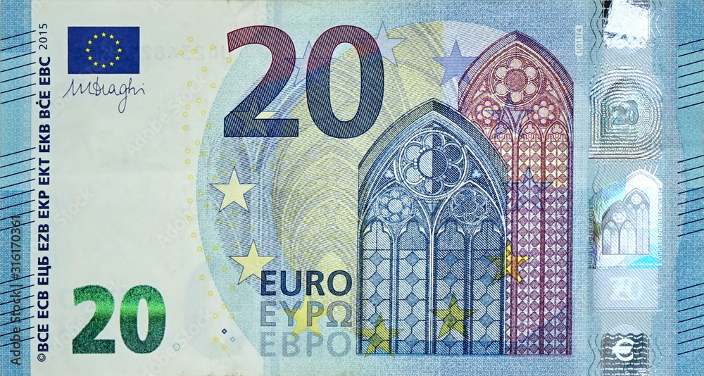 20 euro prop note for film and photo use — not legal tender
