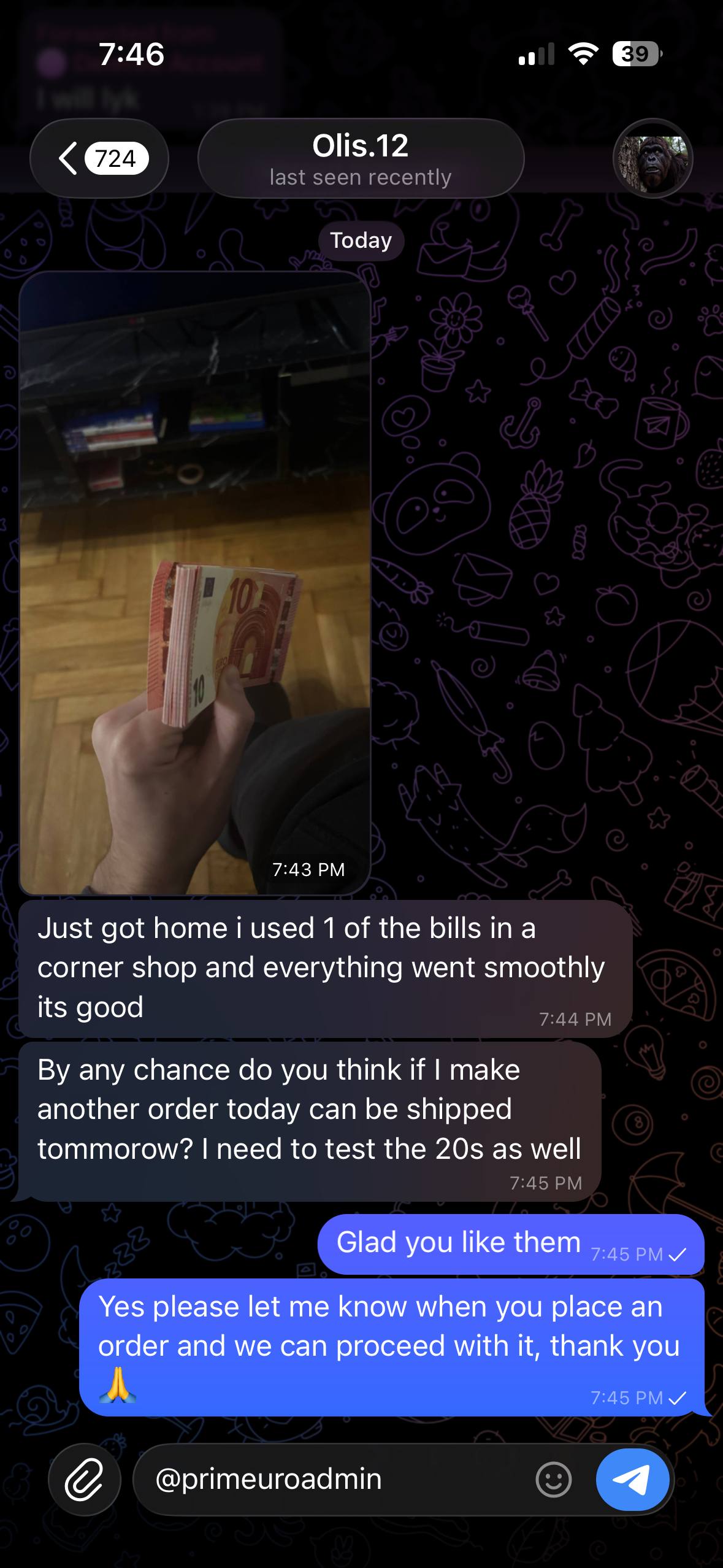 Customer vouch