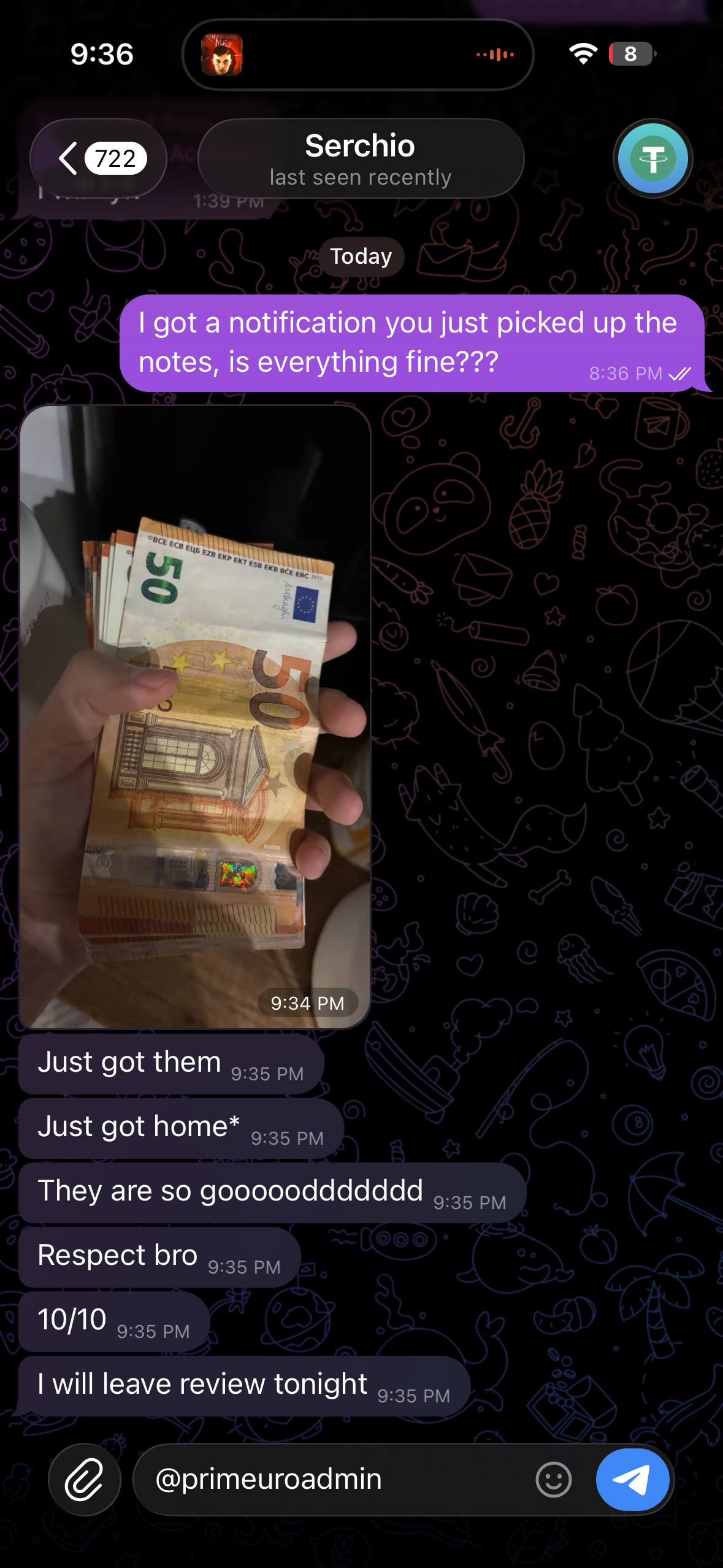 Customer vouch
